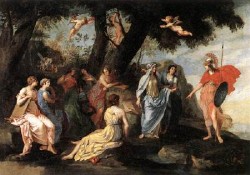 Minerva et les Muses, por Jacques Stella, 1640-45